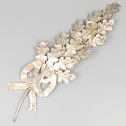 2-delig lot eikenblad troffeen zilver.