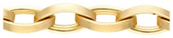 18 kt. Geelgouden schakelarmband met licht gematteerde schakels.