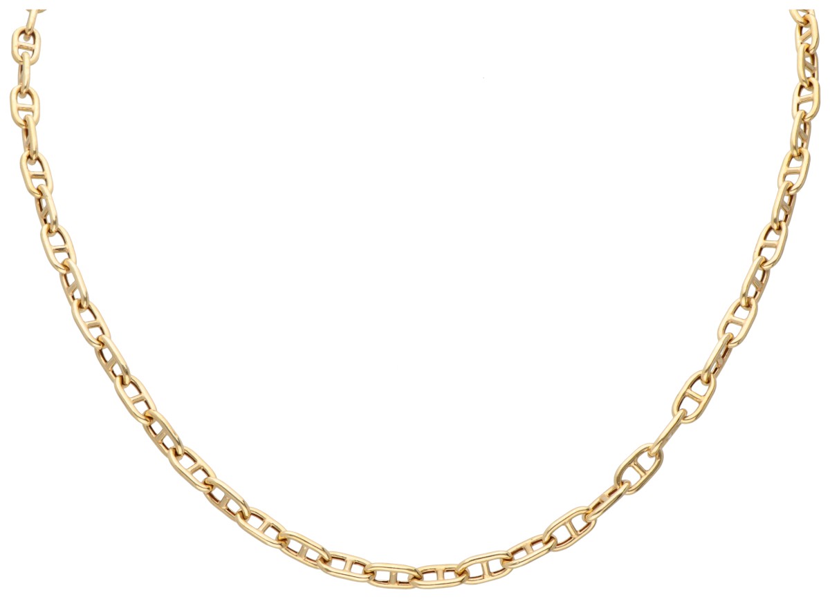 18 kt. Geelgouden gucci-schakel collier.