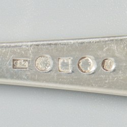 2-delige set vleeswarenvorkjes Haags lofje zilver.