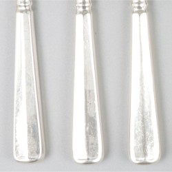 6-delige set dessertmessen Haags lofje zilver.