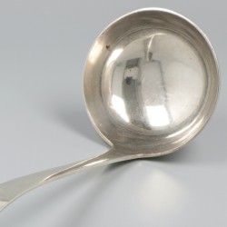 Soeplepel Haags lofje zilver.