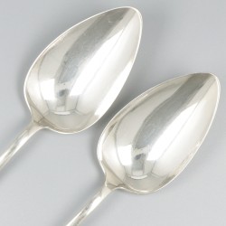2-delige set groentelepels Haags lofje zilver.