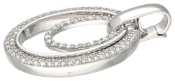 18 kt. Witgouden hanger bezet met ca. 0.51 ct. diamant.