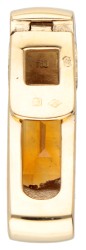 18 kt. Geelgouden hanger bezet met ca. 2.30 ct. citrien.