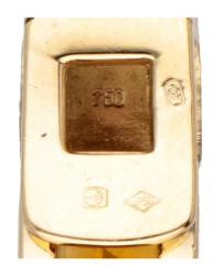 18 kt. Geelgouden hanger bezet met ca. 2.30 ct. citrien.