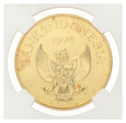Indonesia. 100000 Rupees - Conservation series, Komodo dragon. 1974.