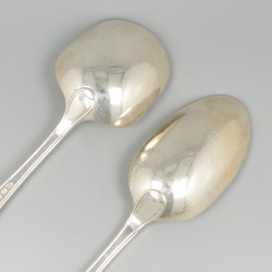 2-delig lot scheplepels zilver.