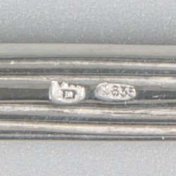 12-delige set visbestek zilver.