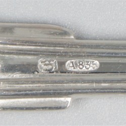 12-delige set visbestek zilver.