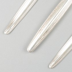 18-delig dinerbestek, model Perle Royale, zilver.