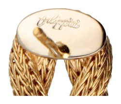 Filippini Brothers 18K geelgouden Italiaanse design oorstekers bezet met zoetwaterparel.