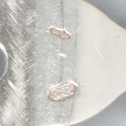 2-delige set vleeswarenvorkjes zilver.