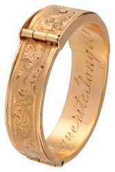 18K geelgouden antieke souvenir gesp ring
