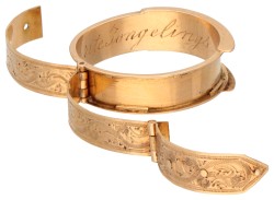 18K geelgouden antieke souvenir gesp ring