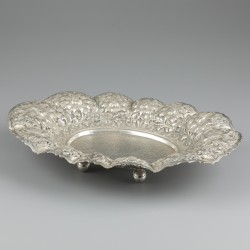 Pronkschaal / mand zilver.