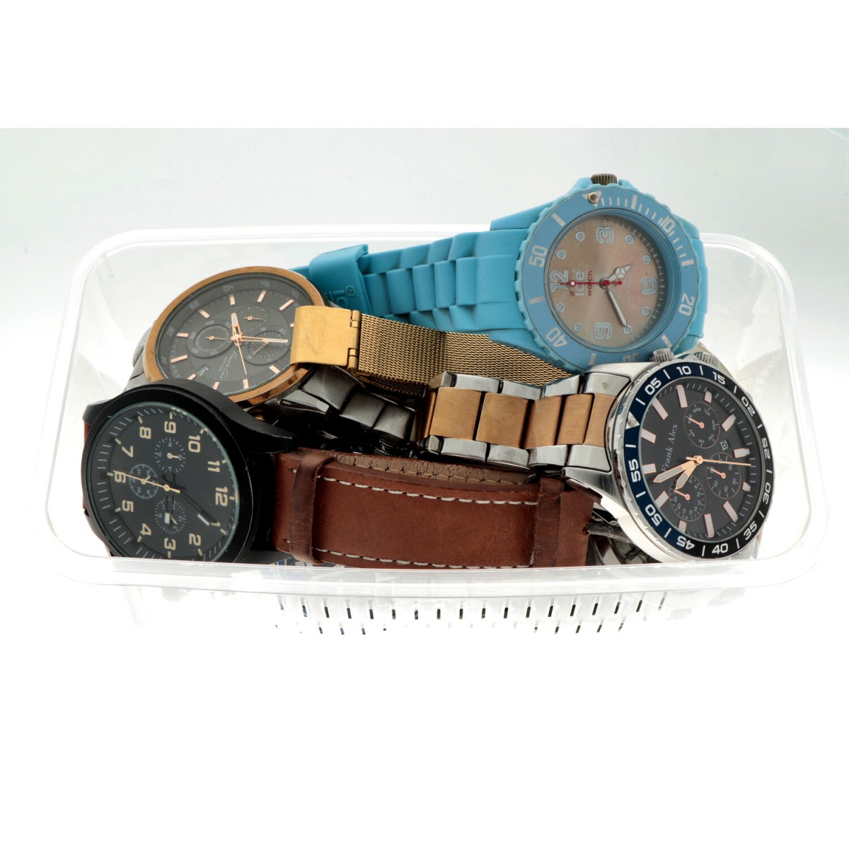 No Reserve - Lot polshorloges met o.a. Seiko, Ice watch en Fossil.