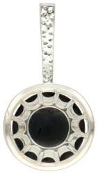 Sterling zilveren hanger bezet met ca. 36.55 ct. hematiet.
