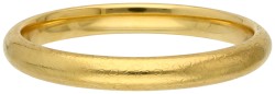 18K Geelgouden vintage bangle armband gedecoreerd met abstract motief.