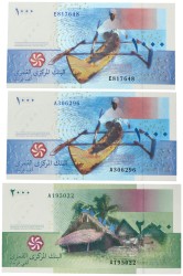 No reserve - Comores. lot 3 banknotes. Type 2005/2006. - UNC.