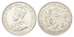 Cyprus. Crown colony. George V. 45 Piastres. 1928. XF -.