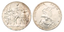 German states. Prussia. 3 Mark - Völkerschlacht centennial. 1913 A. MS 64