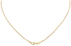 18K Geelgouden collier met entourage hanger bezet met smaragd en diamant.