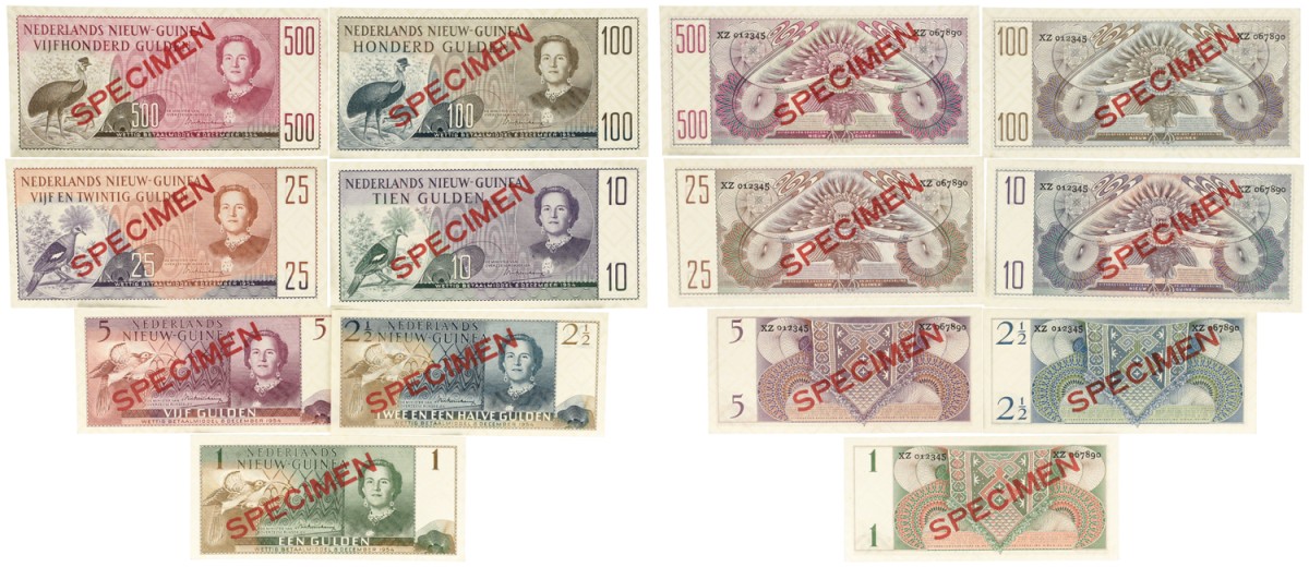 New Guinea. Complete serie specimen. Banknotes. Type 1954. - UNC.