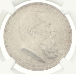 German states. Bavaria. Luitpold. 3 Mark - 90th Birthday. 1911D. MS 62