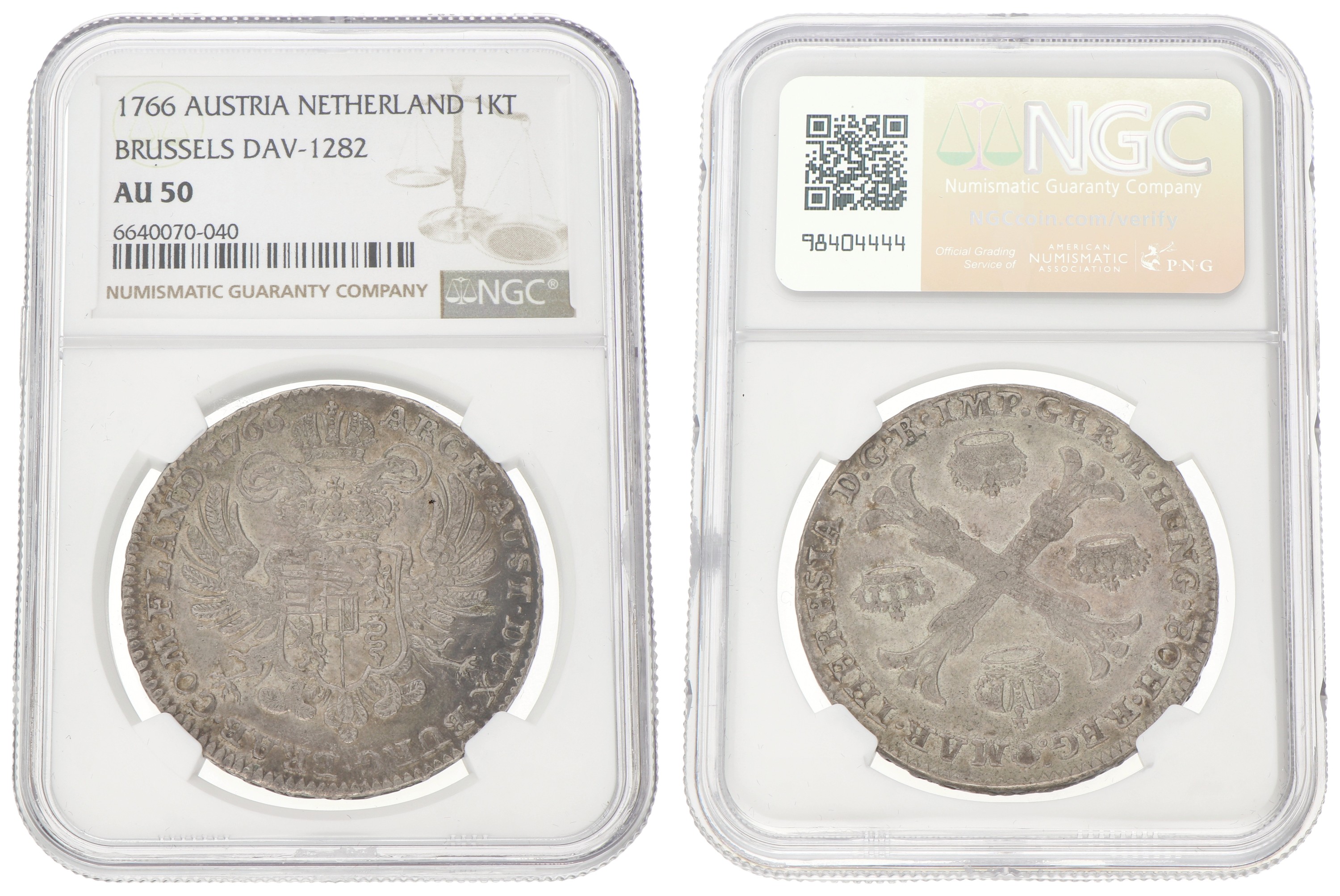 Kronentaler. Brabant. Brussel. Maria Theresia. 1766. AU 50