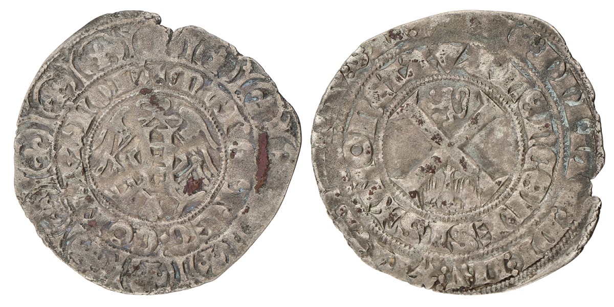 Adelaarsgroot. Henegouwen. Valenciennes. Margaretha van Avesnes. ND (1345 - 1356). VF