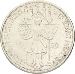Germany. Weimar republic. 3 Mark - 1000th anniversary of Meissen. 1929 E. AUnc