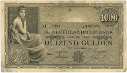 Nederland. 1000 Gulden. Bankbiljet. Type 1921. Type Grietje Seel. - Zeer Fraai -