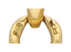 18K Geelgouden Alphonse Augis 'Plus qu'hier, Moins que demain' hanger