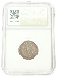 Duit. Afslag in zilver. Zeeland. 1741. AU details.