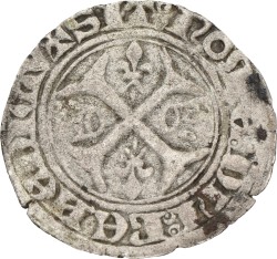 France. Charles VI the Mad. Blanc. ND (1380 - 1425). F.