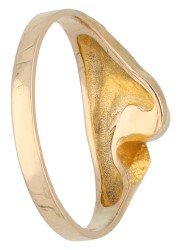 Lapponia 14K geelgouden ring bezet met ca. Ø 4 mm cultivé parel.