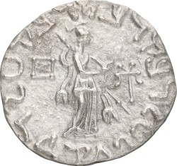 Indo-Scythian Kingdom. Azes I. Tetradrachm. ND (35 - 12 BC). VF.