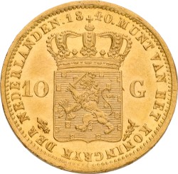 10 Gulden. Willem I. 1840. XF.