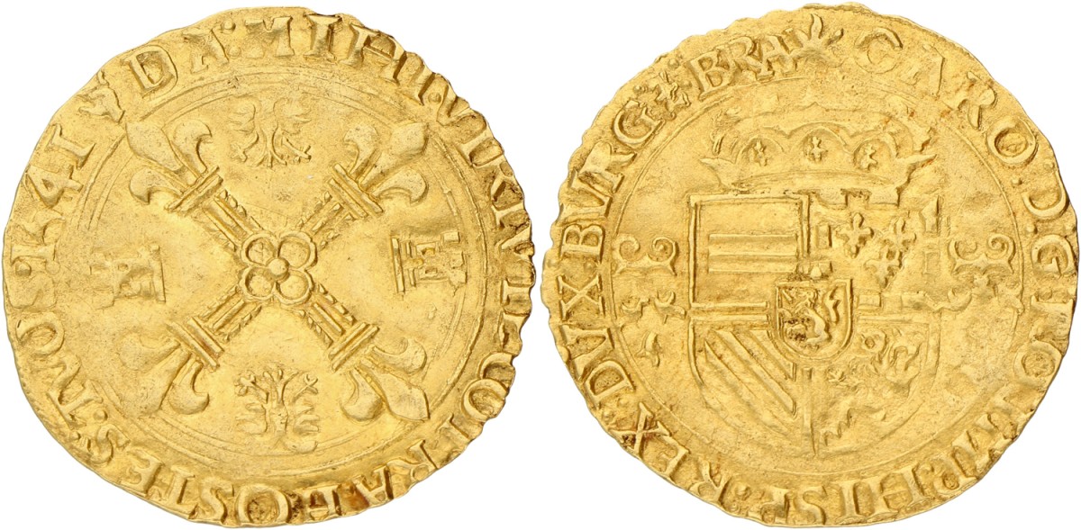 Zonnekroon. Brabant. Antwerpen. Karel V. 1541. XF -.