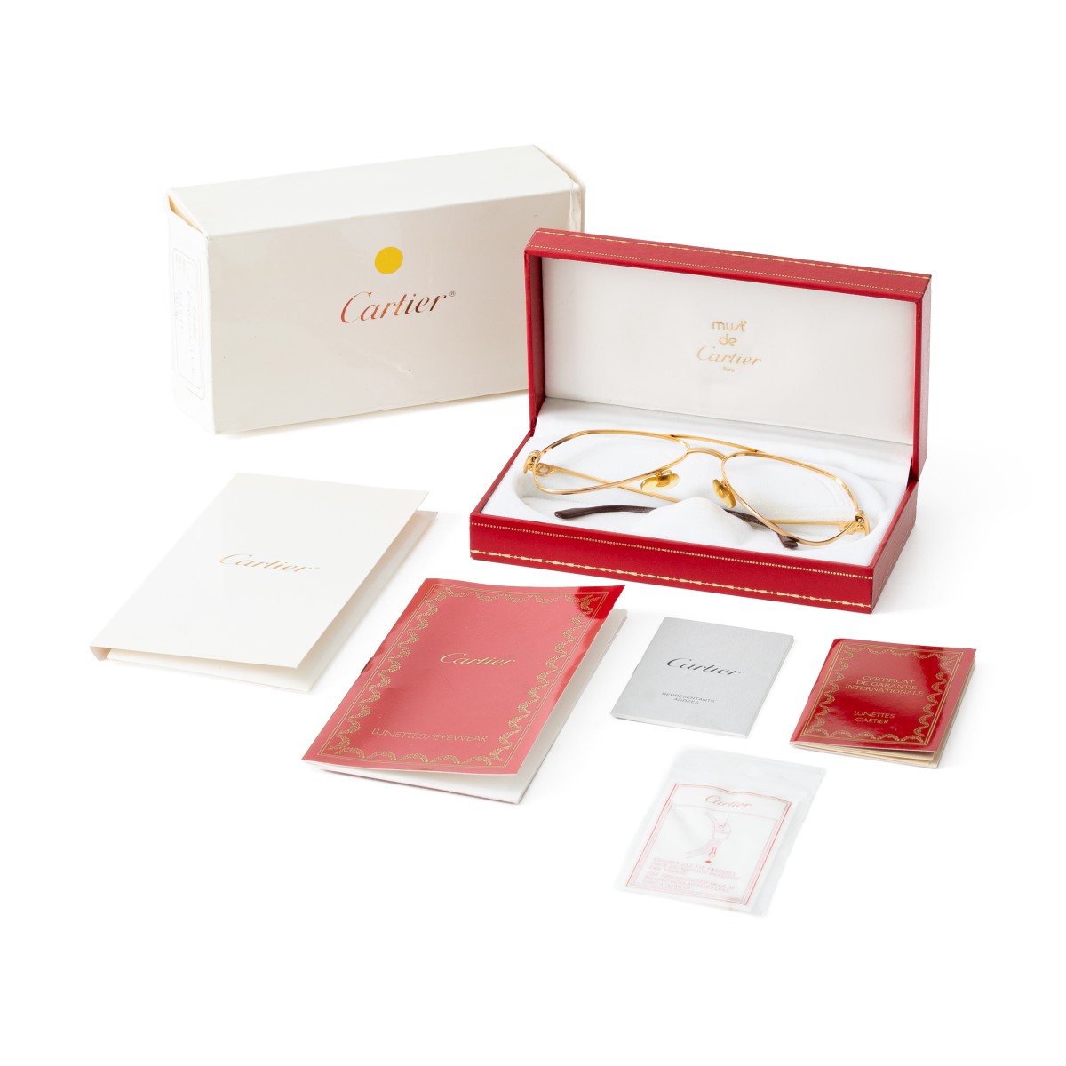 Goudwisselkantoor auction: Cartier Vendome Louis sunglasses gold plated