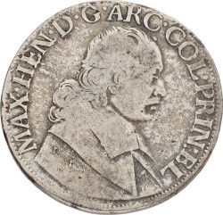 Dukaton. Luik. Maximiliaan Hendrik van Beieren. 1666. F / VF.