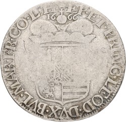 Dukaton. Luik. Maximiliaan Hendrik van Beieren. 1666. F / VF.