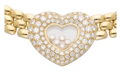 Chopard 18K geelgouden collier happy diamonds
