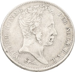 1 Gulden. Willem I. 1837. VF / XF.