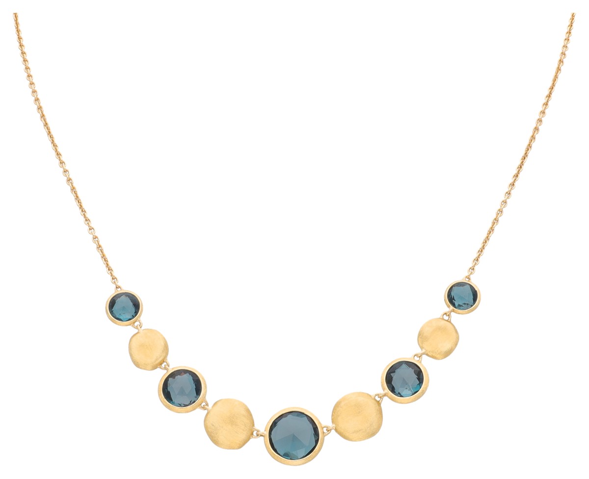Marco Bicego 18K geelgouden 'Jaipur' collier bezet met ca. 5.47 ct. topaas