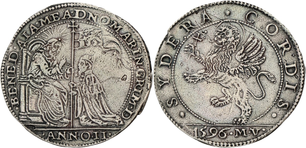 Italian States. Venice. Marino Grimani. Ossella. 1596. VF.