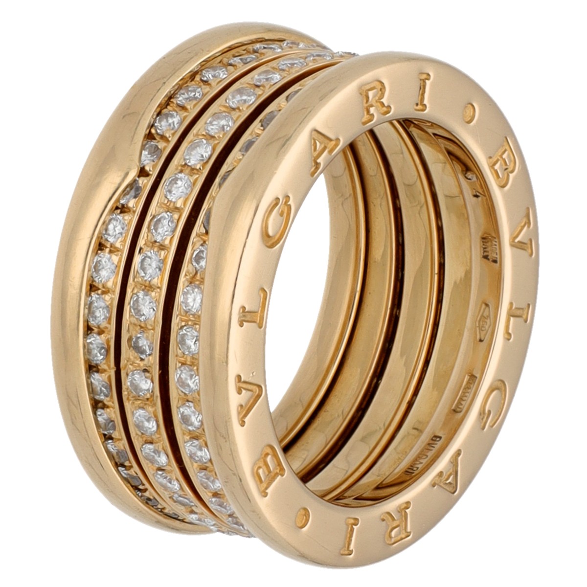 Bvlgari 18K geelgouden 'B.zero1' ring diamant