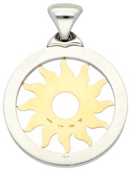Bvlgari 18K geelgouden/stalen 'Tondo Sun' hanger