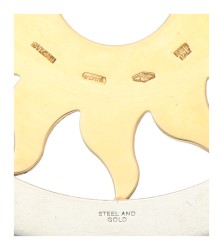 Bvlgari 18K geelgouden/stalen 'Tondo Sun' hanger